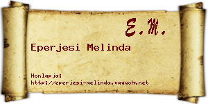 Eperjesi Melinda névjegykártya