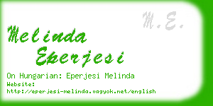 melinda eperjesi business card